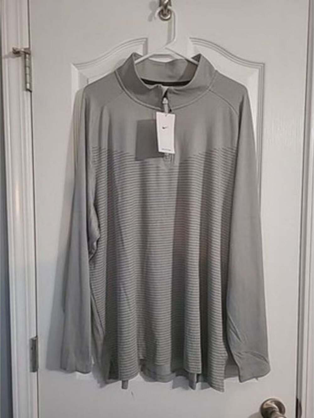Nike Dri-FIT ADV Vapor Men's Sz XXL 1/4 Zip Long Sleeve Grey Golf Top DH0982-025